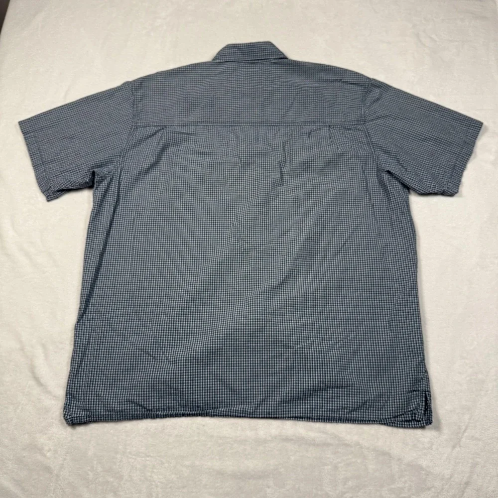 Vintage Levi's‎ Shirt Mens Large Blue Check Plaid Short Sleeve Button Front
